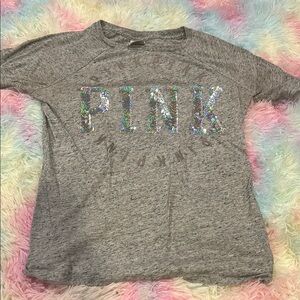 Gray PINK Victoria's Secret Kids Shirt